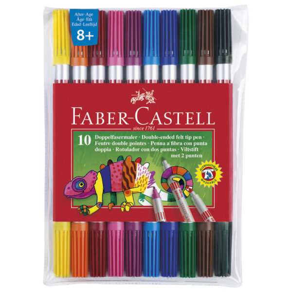 Flomaster školski 10boja obostrani Faber Castell 151110 blister