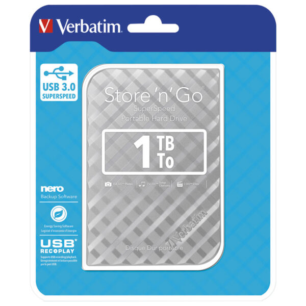 Hard disk 2.5" 1Tb USB 3.0 - 3D surface Verbatim 53197 srebrni blister