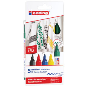 Marker za tekstil 2-3mm pk5 Edding 4500 blister