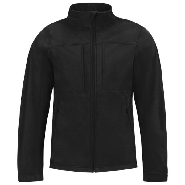 Jakna zip muška B&C Hooded Softshell crna