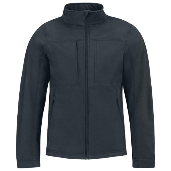 Jakna zip muška B&C Hooded Softshell tamno plava